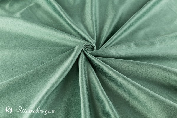 Бирюзово-зеленая вискоза ручной работы под дикий шелк